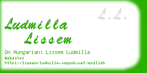 ludmilla lissem business card